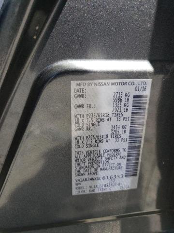 2016 NISSAN PATHFINDER S 5N1AR2MNXGC616353