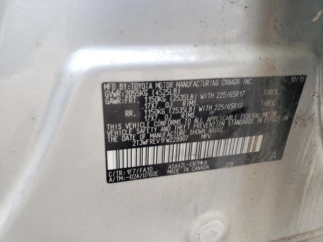 2015 TOYOTA RAV4 XLE 2T3WFREV1FW229907