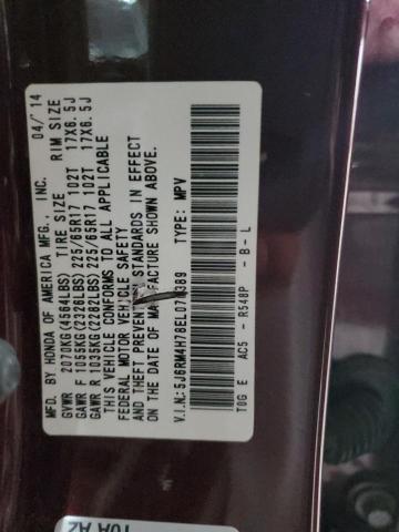 2014 HONDA CR-V EXL - 5J6RM4H78EL076389