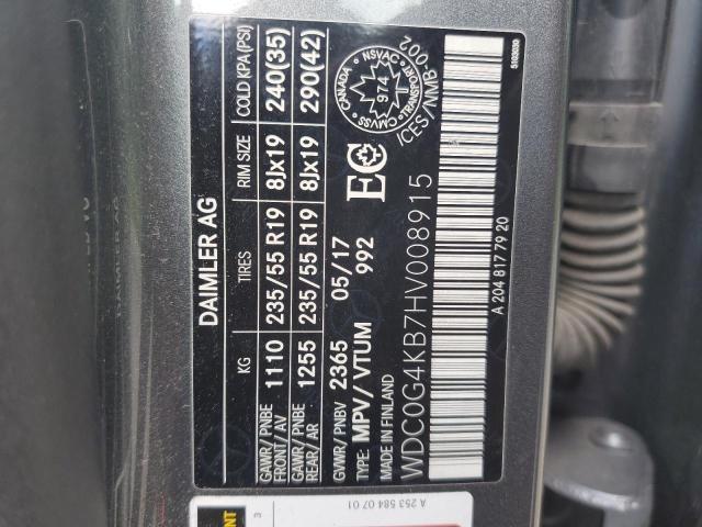 2017 MERCEDES-BENZ GLC 300 4M WDC0G4KB7HV008915