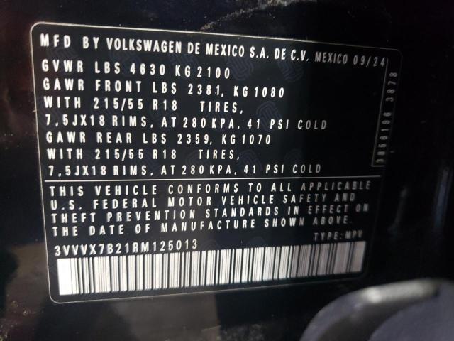 2024 VOLKSWAGEN TAOS SE 3VVVX7B21RM125013