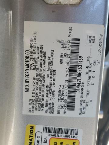 2016 LINCOLN MKZ HYBRID 3LN6L2LU0GR631459