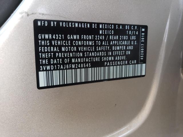 2015 VOLKSWAGEN JETTA SE 3VWD17AJ6FM248545