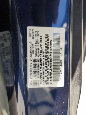 2015 HONDA ODYSSEY EX 5FNRL5H64FB004745