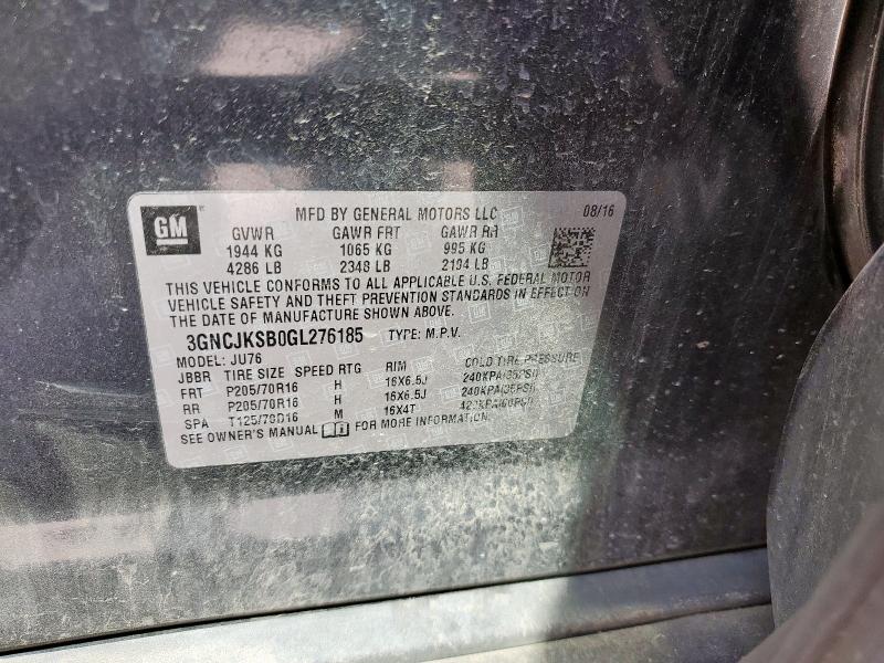 2016 CHEVROLET TRAX LS - 3GNCJKSB0GL276185