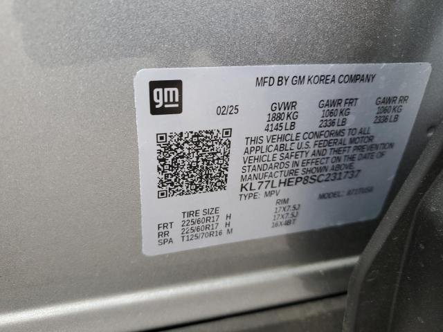 2025 CHEVROLET TRAX 1LT KL77LHEP8SC231737