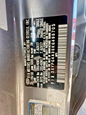 2019 KIA SORENTO L - 5XYPG4A36KG496705