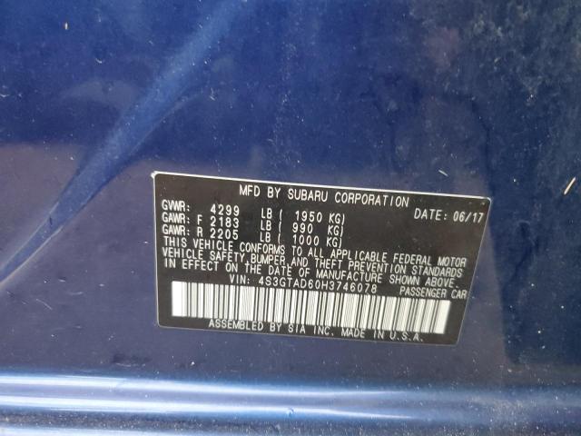 2017 SUBARU IMPREZA PR 4S3GTAD60H3746078
