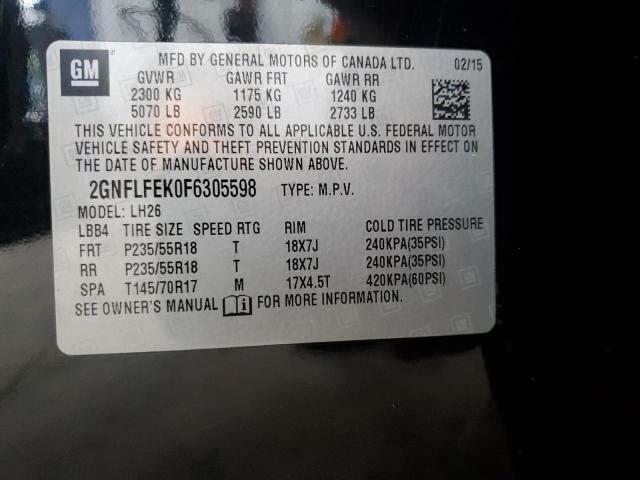 2015 CHEVROLET EQUINOX LT - 2GNFLFEK0F6305598