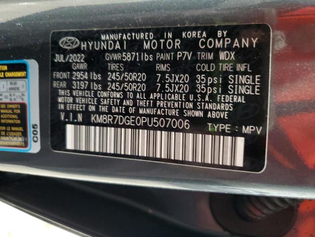 2023 HYUNDAI PALISADE C KM8R7DGE0PU507006