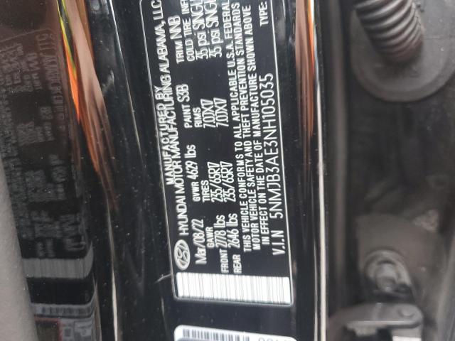 2022 HYUNDAI TUCSON SEL 5NMJB3AE3NH105035