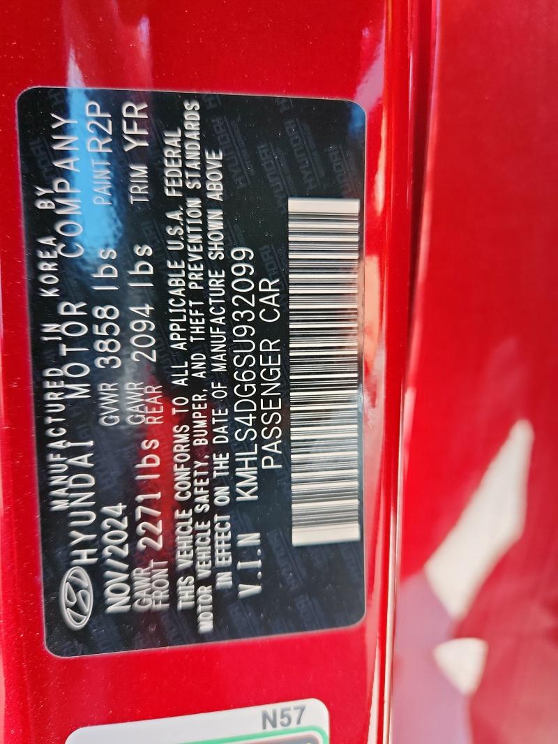 2025 HYUNDAI ELANTRA SEL KMHLS4DG6SU932099