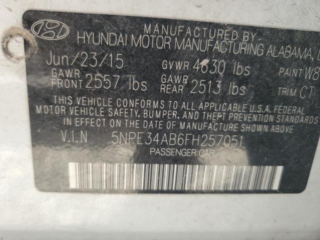 2015 HYUNDAI SONATA SPO 5NPE34AB6FH257051