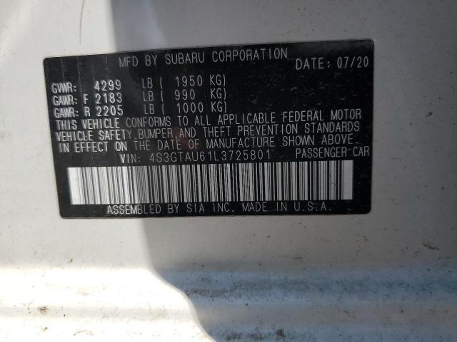 2020 SUBARU IMPREZA LI 4S3GTAU61L3725801