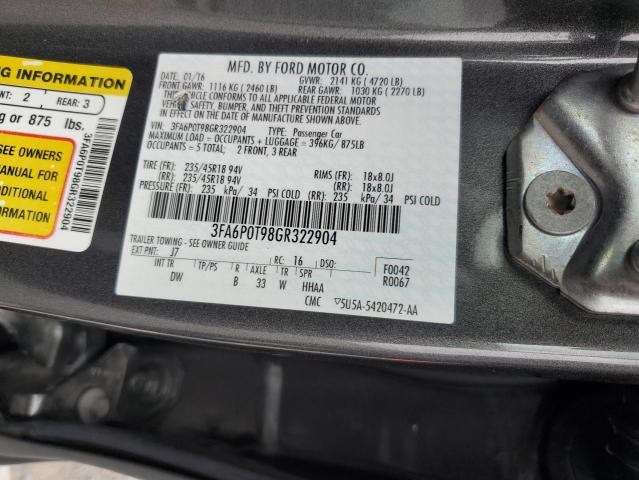 2016 FORD FUSION SE 3FA6P0T98GR322904