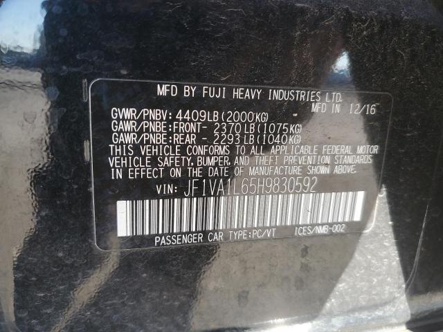 2017 SUBARU WRX LIMITE JF1VA1L65H9830592