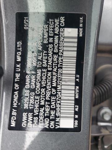 2021 HONDA CIVIC SPOR - SHHFK7G41MU213700