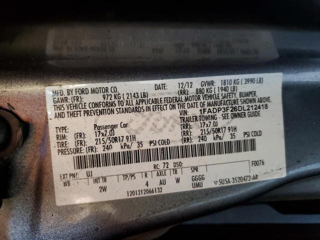 2013 FORD FOCUS SE - 1FADP3F26DL212418