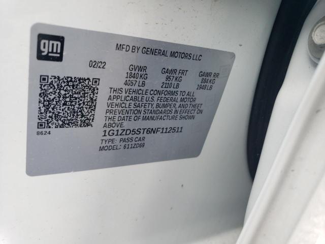 2022 CHEVROLET MALIBU LT 1G1ZD5ST6NF112511