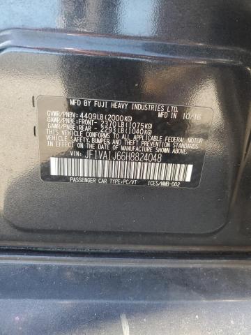 2017 SUBARU WRX LIMITE JF1VA1J66H8824048