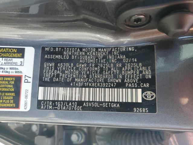 2014 TOYOTA CAMRY L - 4T4BF1FK8ER392247