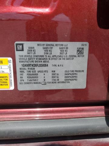 2015 GMC ACADIA DENALI 1GKKRTKD6FJ358064