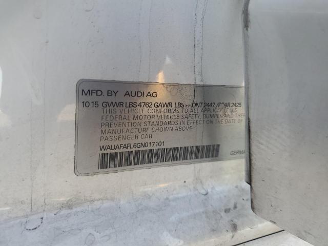 2016 AUDI A4 PREMIUM S-LINE WAUAFAFL6GN017101