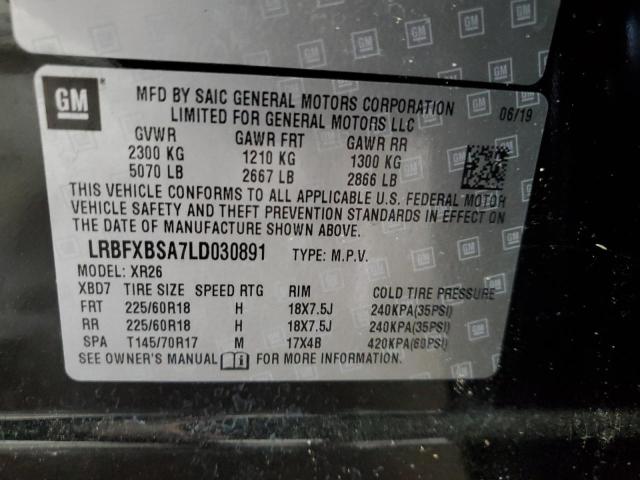 2020 BUICK ENVISION P LRBFXBSA7LD030891