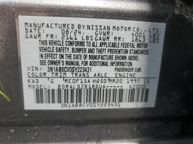 2025 NISSAN SENTRA SV 3N1AB8CV0SY223431