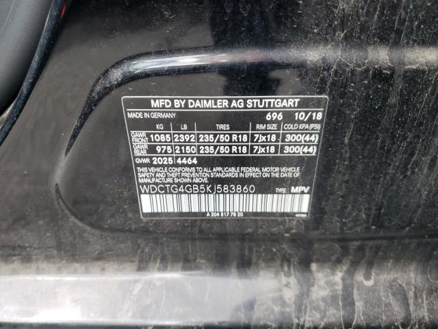 2019 MERCEDES-BENZ GLA 250 4M WDCTG4GB5KJ583860
