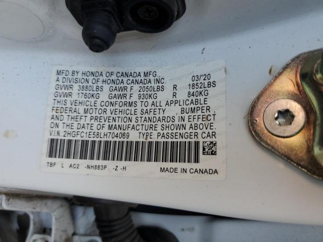 2020 HONDA CIVIC SI 2HGFC1E58LH704069