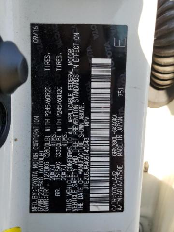 2016 TOYOTA 4RUNNER SR5 JTEZU5JR4G5142043