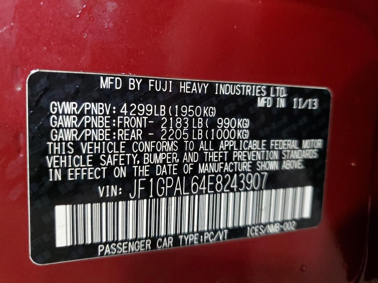 SUBARU IMPREZA SPORT PREMIUM