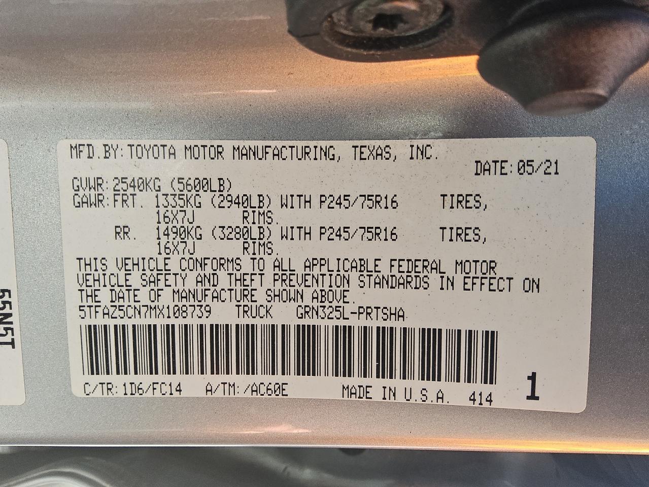 TOYOTA TACOMA DOUBLE CAB