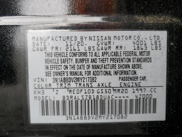 2021 NISSAN SENTRA SR 3N1AB8DV2MY217082