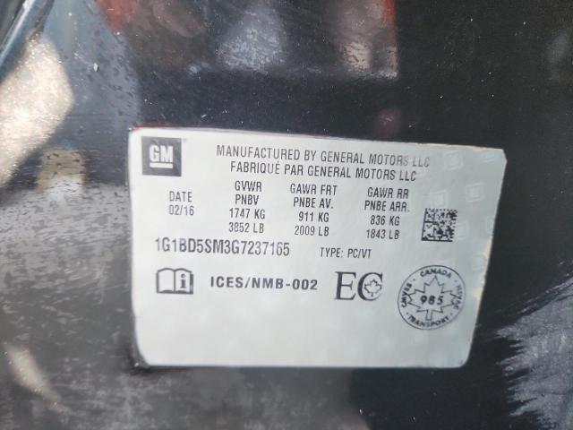 2016 CHEVROLET CRUZE LT - 1G1BD5SM3G7237165