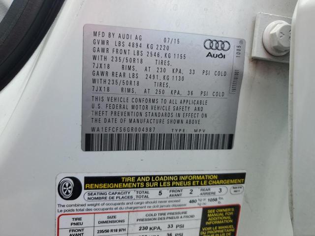 2016 AUDI Q3 PREMIUM - WA1EFCFS6GR004987