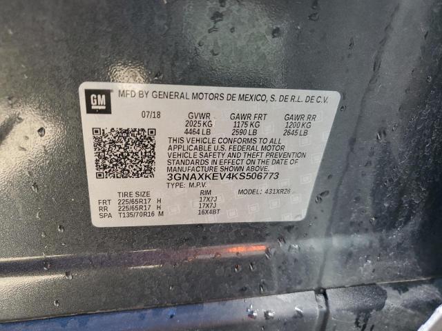 2019 CHEVROLET EQUINOX LT 3GNAXKEV4KS506773