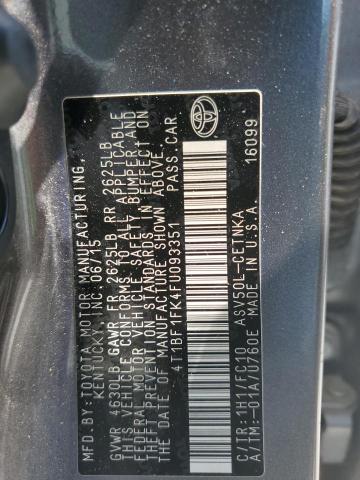2015 TOYOTA CAMRY LE - 4T1BF1FK4FU093351