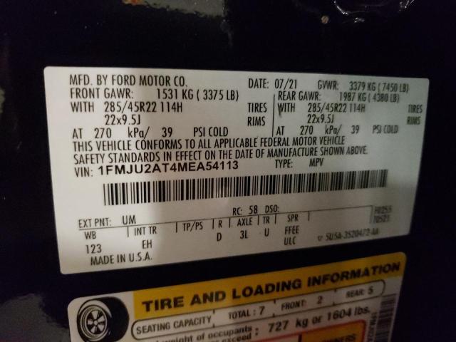 2021 FORD EXPEDITION LIMITED 1FMJU2AT4MEA54113