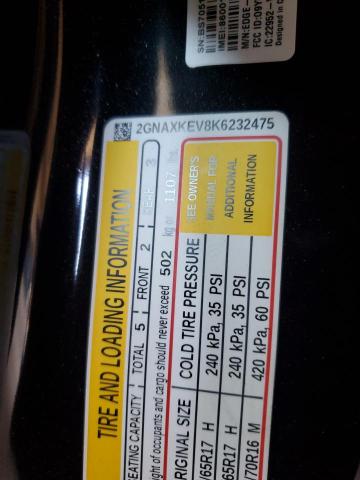 2019 CHEVROLET EQUINOX 2GNAXKEV8K6232475