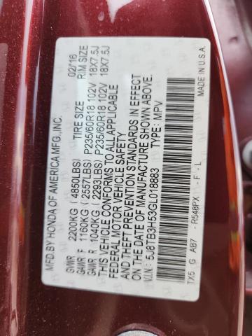2016 ACURA RDX TECHNO 5J8TB3H53GL018883