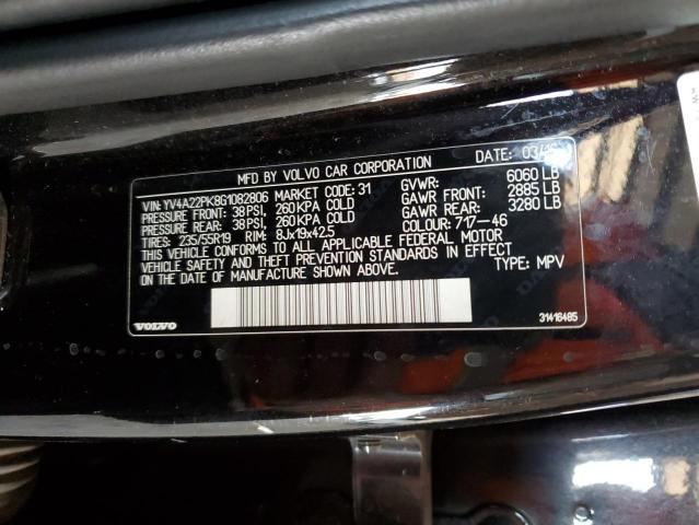 2016 VOLVO XC90 T6 YV4A22PK8G1082806