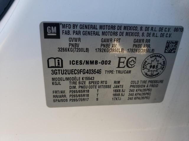 2015 GMC SIERRA K15 3GTU2UEC9FG403646