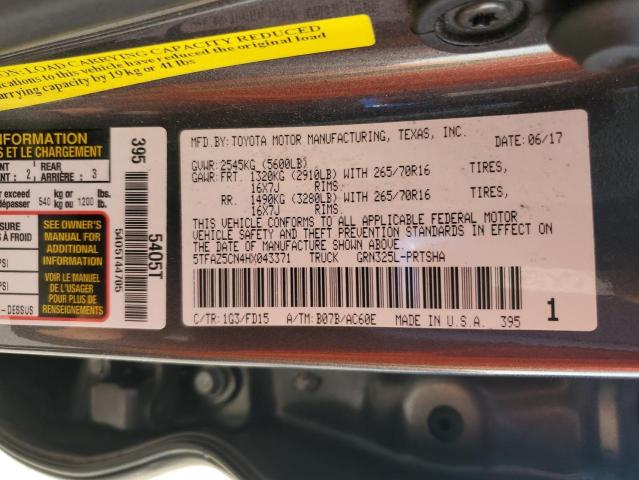 2017 TOYOTA TACOMA DOUBLE CAB 5TFAZ5CN4HX043371