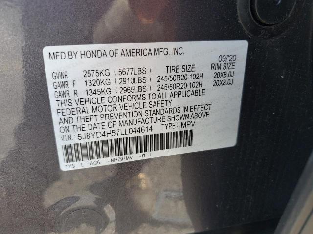 2020 ACURA MDX TECHNO 5J8YD4H57LL044614