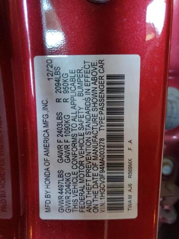 2021 HONDA ACCORD TOU 1HGCV3F94MA003278