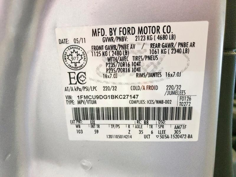 2011 FORD ESCAPE XLT #3281439003