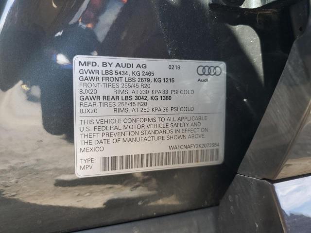 2019 AUDI Q5 PRESTIG WA1CNAFY2K2072854