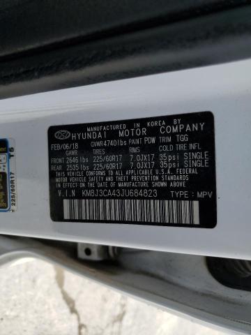 2018 HYUNDAI TUCSON SEL KM8J3CA43JU684823